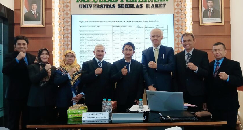 Kunjungan Ketua Program Doktor Agribisnis UPN “Veteran” Jawa Timur ke UNS : Kolaborasi Akademik dan Berperan Aktif dalam Ujian Terbuka