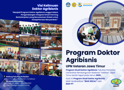 Program Doktor Agribisnis UPN “Veteran” Jawa Timur Buka Penerimaan Mahasiswa Baru Tahun Akademik 2026/2027
