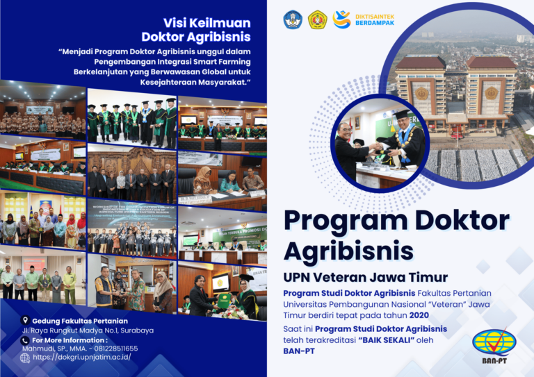 Program Doktor Agribisnis UPN “Veteran” Jawa Timur Buka Penerimaan Mahasiswa Baru Tahun Akademik 2026/2027