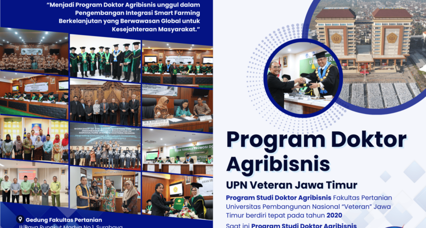 Program Doktor Agribisnis UPN “Veteran” Jawa Timur Buka Penerimaan Mahasiswa Baru Tahun Akademik 2026/2027